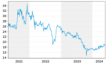 Chart Blue Cap AG - 5 Jahre